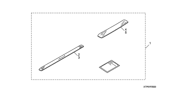 2011 Honda Crosstour Plate, L. RR. Door Sill Diagram for 08F05-TP6-10052