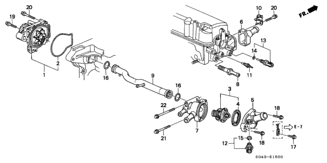 1996 Honda Civic Pipe, Connecting Diagram for 19505-P2A-000