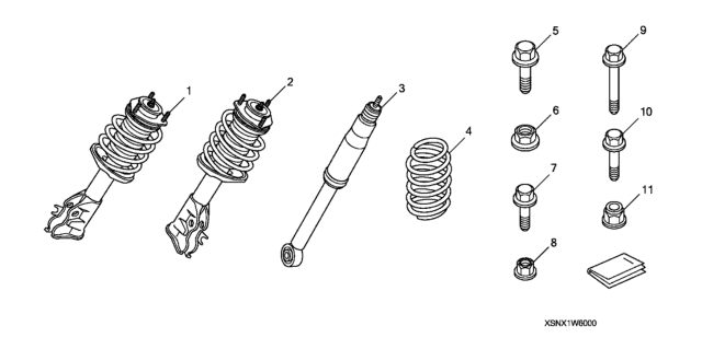 2008 Honda Civic 4 Door SI (SUMMER TIRE) KA 6MT Sport Suspension Diagram