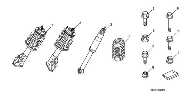 2008 Honda Civic Sport Suspension Si Diagram for 08W60-SNX-100