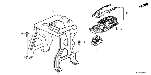 2021 Honda Passport Switch Assy., Idle Stop Off & Terrain Diagram for 35580-TG7-A01
