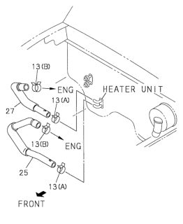 2001 Honda Passport Hose, Water Diagram for 8-97220-661-3