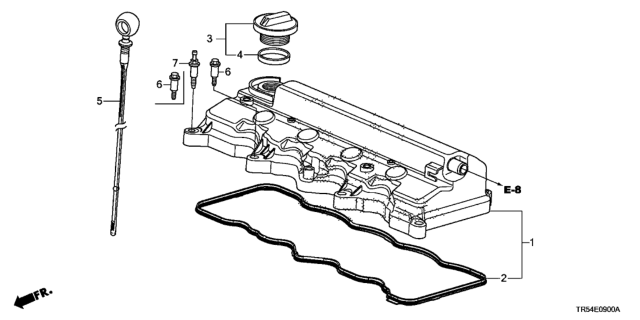 2014 Honda Civic Cylinder Head Cover Diagram