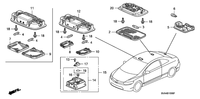 2009 Honda Civic Interior Light Diagram