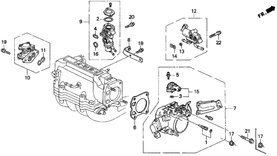 1994 Honda Prelude Throttle Body Diagram