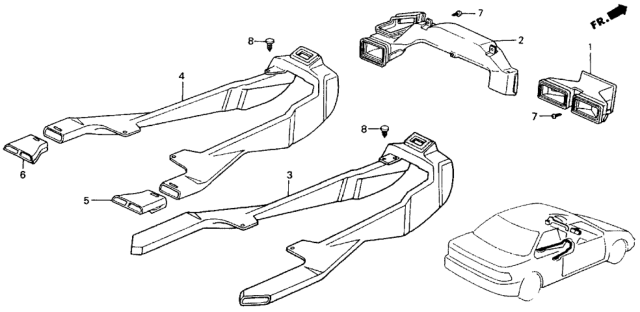 1991 Honda Accord Ventilation Duct Diagram