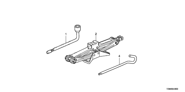 2017 Honda Accord Tools - Jack Diagram