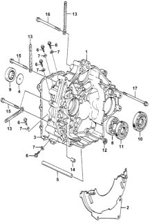 1983 Honda Accord HMT Torque Converter Housing Diagram