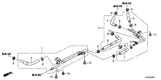 2017 Honda Clarity Electric 4 Door TRNG (CLARITY ELC) KA 1AT IPU Pipe (Rear) Diagram