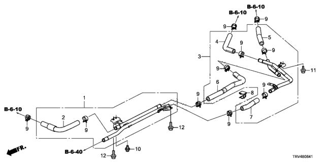 2018 Honda Clarity Electric IPU Pipe (Rear) Diagram