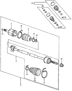 1983 Honda Accord 3 Door LX KH HMT Driveshaft Diagram