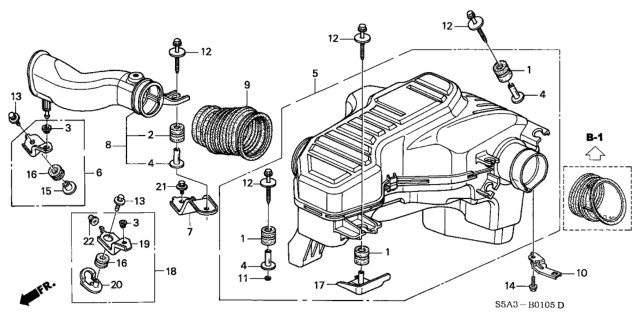 2003 Honda Civic Resonator Chamber Diagram