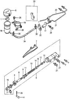 1979 Honda Prelude Tube, Clutch Fluid Diagram for 46971-692-670