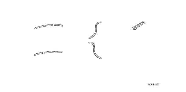 2004 Honda Accord Guard, Door Edge *NH623M* (SATIN SILVER METALLIC) Diagram for 08P20-SDA-120