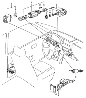 1981 Honda Civic Lighter Assembly, Cigarette Diagram for 39600-693-003