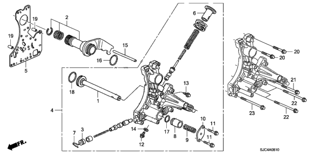 2007 Honda Ridgeline 4 Door RTS KA 5AT AT Regulator Body Diagram