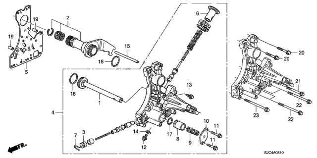 2008 Honda Ridgeline AT Regulator Body Diagram