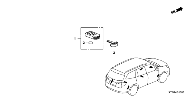 2020 Honda Pilot 5 Door LX (2WD/SENSING) KA 6AT Remote Engine Starter Diagram