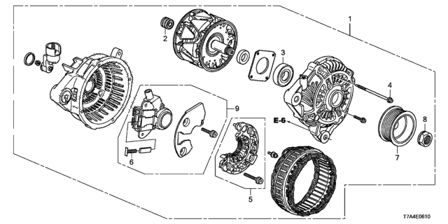 2020 Honda HR-V REGULATOR SET Diagram for 31150-5FK-T01