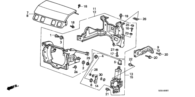 1986 Honda Accord Headlight Lid Diagram