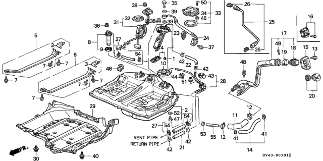 1997 Honda Accord Fuel Tank Diagram