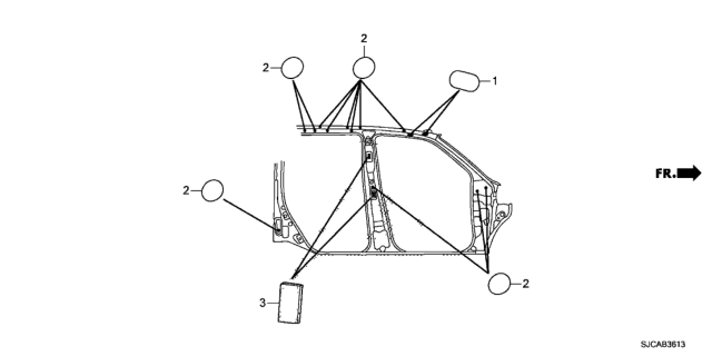 2014 Honda Ridgeline Grommet (Side) Diagram