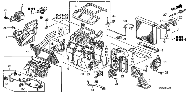 2010 Honda Civic Heater Unit Diagram