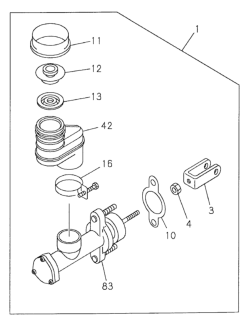 2000 Honda Passport MT Clutch Master Cylinder Diagram