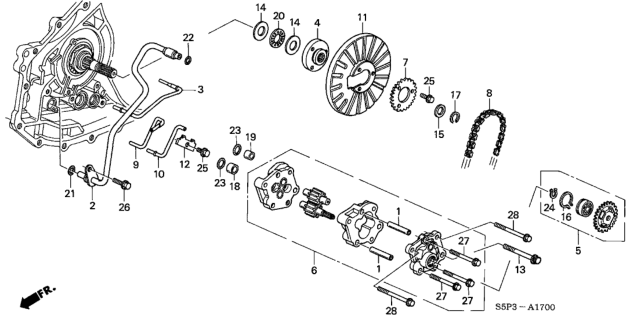 2001 Honda Civic CVT Oil Pump Diagram