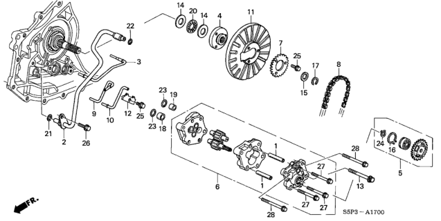 2002 Honda Civic CVT Oil Pump Diagram