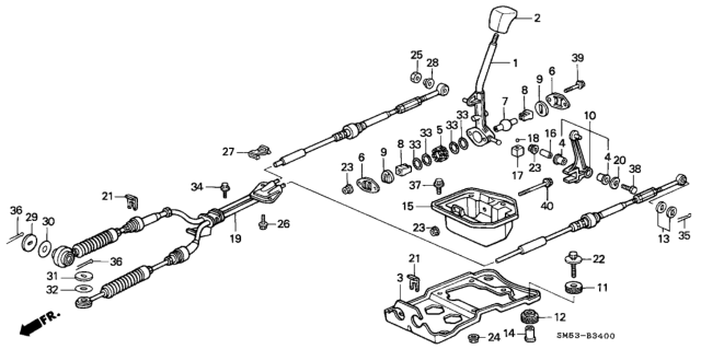 1991 Honda Accord Shift Lever Diagram