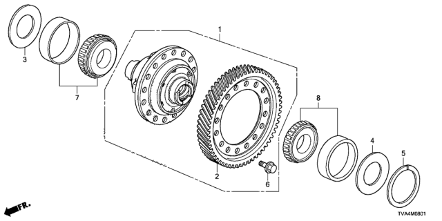 2020 Honda Accord MT Differential (2.0L) Diagram