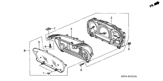 2005 Honda Pilot Meter Components Diagram