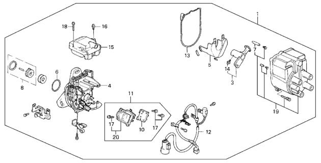 1991 Honda CRX Distributor Diagram