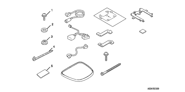 2006 Honda Accord DVD Based I-VES Monitor Attachment Kit Diagram