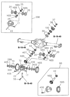 1994 Honda Passport 4 Door DX (4X2 4 CYLINDER) KA 5MT Rear Final Drive Diagram 1