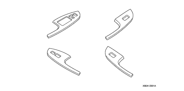 2007 Honda Accord 4 Door EXL (SUL NAVIGATION) KL 5AT Switch Panel Kit (Burlwood Look) Diagram