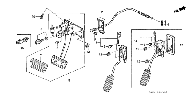 2001 Honda Odyssey Pedal Diagram