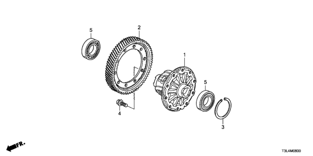 2014 Honda Accord MT Differential (L4) Diagram