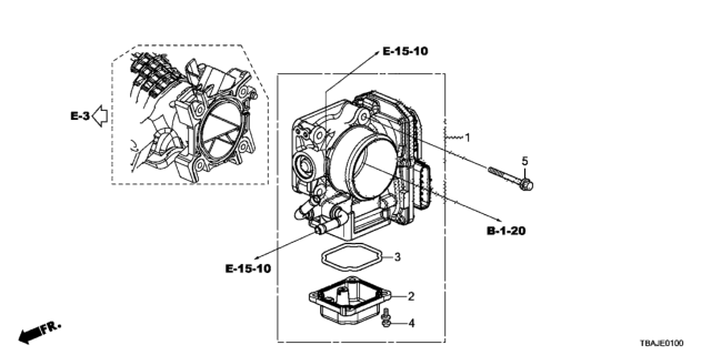 2018 Honda Civic Electronic Control Diagram for 16400-59B-003