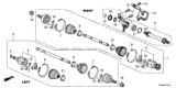 Diagram for Honda Accord Axle Shaft - 44305-T2B-A21