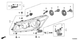 Diagram for 2009 Honda Accord Headlight - 33100-TA0-A01