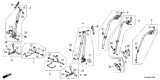 Diagram for Honda Seat Belt - 04818-TVA-A00ZA