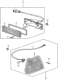 Diagram for 1984 Honda Accord Side Marker Light - 33800-SA5-675