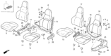 Diagram for 1994 Honda Prelude Seat Cover - 81131-SS0-J33ZA