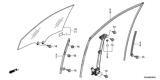 Diagram for 2008 Honda CR-V Window Regulator - 72250-SWA-A01