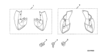 Diagram for Honda Element Mud Flaps - 08P08-SCV-100R1