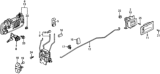 Diagram for 1991 Honda Civic Door Latch Assembly - 72110-SH5-A21