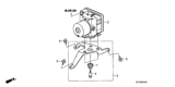 Diagram for 2009 Honda Element ABS Control Module - 57110-SCV-B12