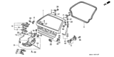 Diagram for 1992 Honda Accord Tailgate Latch - 74800-SM5-A01